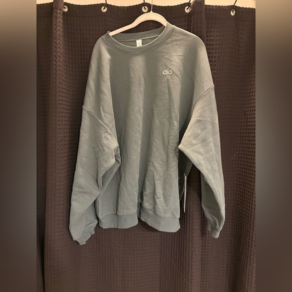 ALO Yoga Accolade Crew Neck Pullover XL Limited: Clover Green NWT - Picture 4 of 7